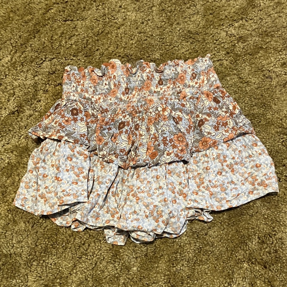 Ultra Flirt Floral Smocked Skirt